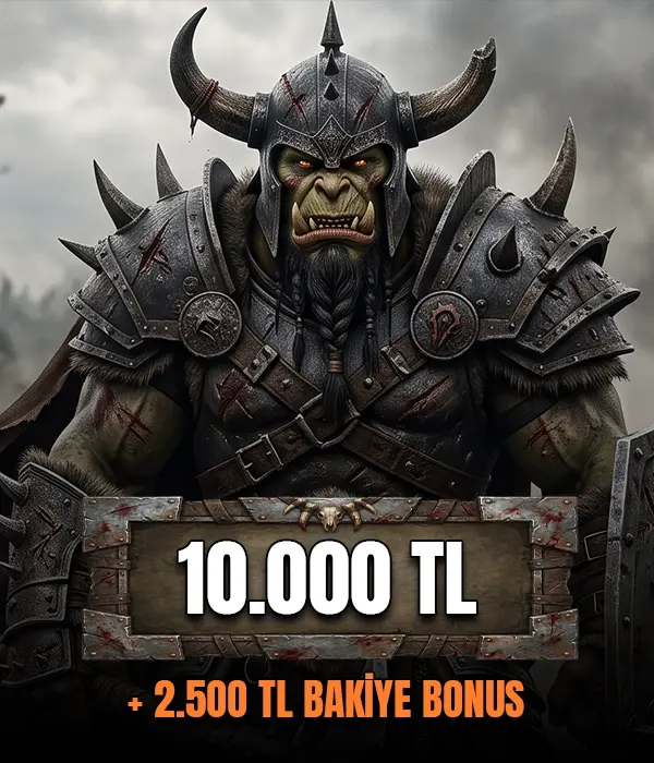 10000 TL Bakiye + 2500 Bonus Bakiye
