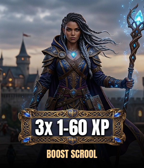 3x 1-60 XP Boost Scroll